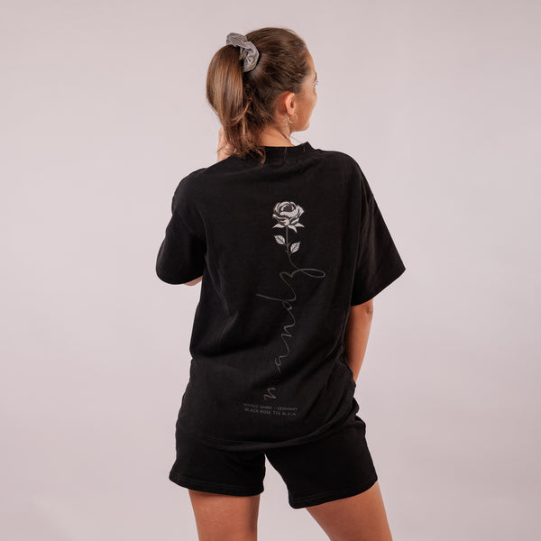 Black Rose Tee Black (unisex)